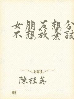 女朋友想分手我不想放弃该怎么办