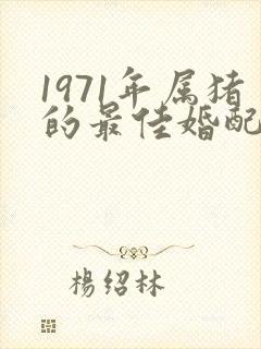 1971年属猪的最佳婚配属相