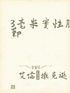 3毫米实性肺结节