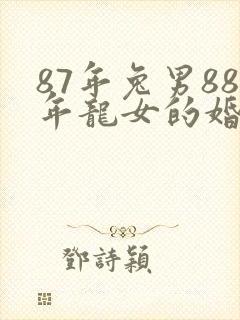 87年兔男88年龙女的婚姻封面