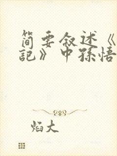 简要叙述《西游记》中孙悟空的形象.封面