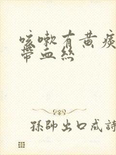 咳嗽有黄痰痰里带血丝