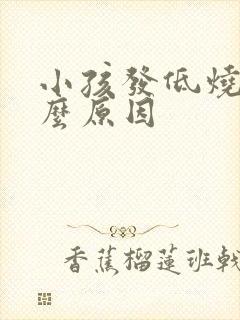 小孩发低烧是什么原因