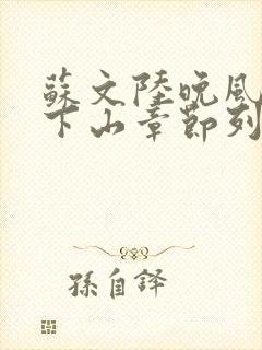 苏文陆晚风阎王下山章节列表