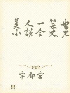 美人一笑也倾城小说全文免费阅读封面