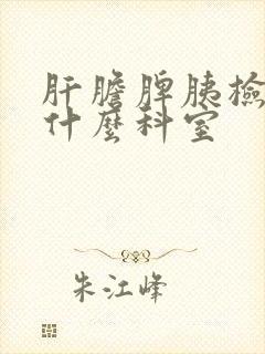 肝胆脾胰检查挂什么科室