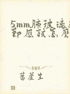 5mm肺玻璃结节应该怎么办封面