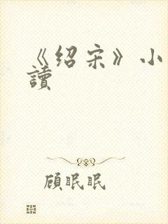 《绍宋》小说阅读封面