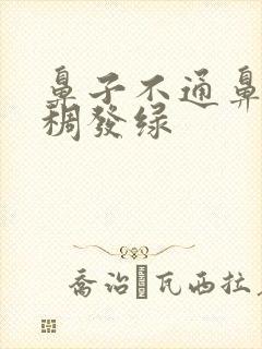 鼻子不通鼻涕浓稠发绿