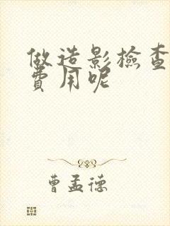 做造影检查多少费用呢