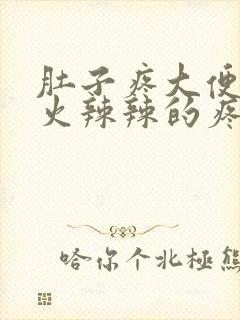 肚子疼大便肛门火辣辣的疼怎么回事