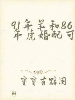91年羊和86年虎婚配可以吗封面