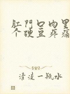 肛门口肉里有一个硬豆疼痛