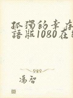 孤独的幸存者国语版1080在线观看