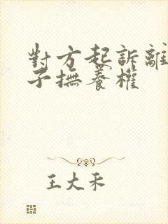 对方起诉离婚孩子抚养权封面