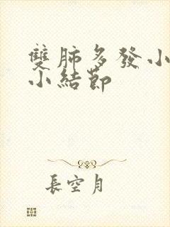 双肺多发小 微小结节