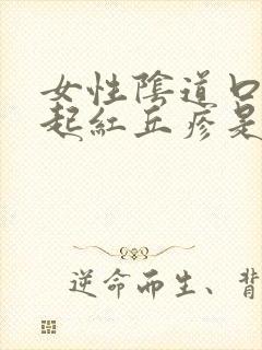 女性阴道口两侧起红丘疹是怎么回事