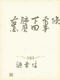 右肺下索条影是怎么回事