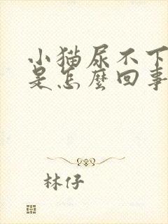 小猫尿不下来尿是怎么回事