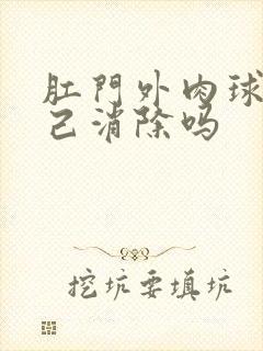 肛门外肉球能自己消除吗