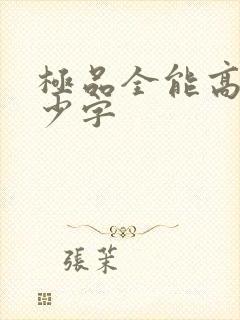 极品全能高手多少字