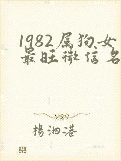 1982属狗女最旺微信名