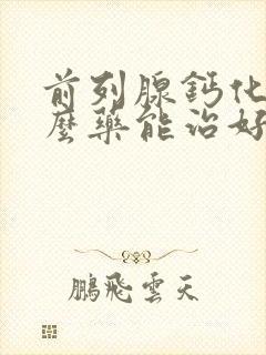 前列腺钙化吃什么药能治好