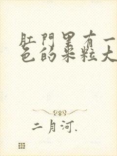 肛门里有一个白色的米粒大小的疙瘩