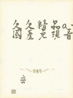 久久精品a一级国产免视看成人封面