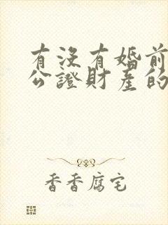 有没有婚前可以公证财产的办法