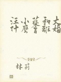 汪小菲和大s为什么会离婚