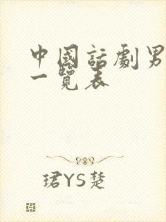 中国话剧男演员一览表