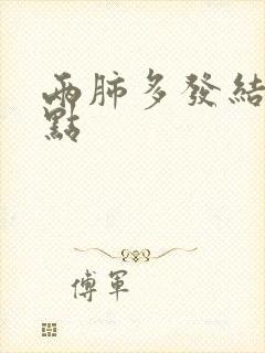 两肺多发结节斑点