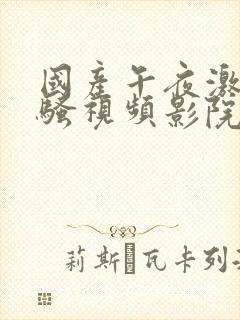 国产午夜激情风骚视频影院