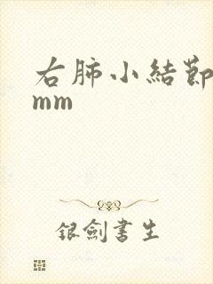 右肺小结节影5mm