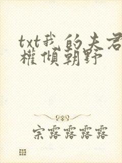 txt我的夫君权倾朝野封面