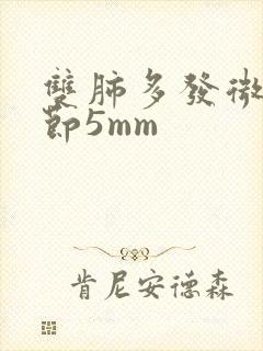 双肺多发微小结节5mm