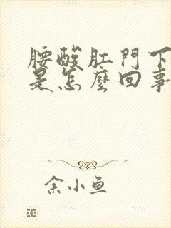 腰酸肛门下坠感是怎么回事封面