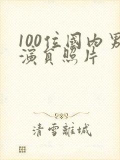 100位国内男演员照片