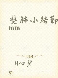 双肺小结节影5mm