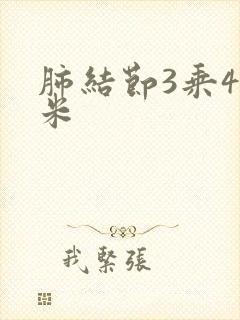 肺结节3乘4毫米