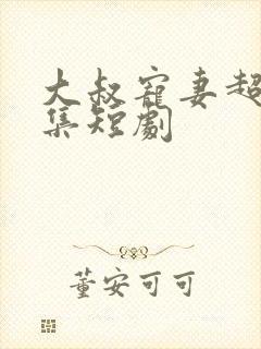 大叔宠妻超甜全集短剧