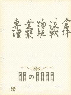 专业物流仓储管理系统软件封面