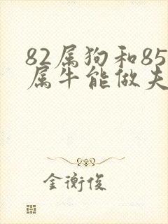 82属狗和85属牛能做夫妻吗