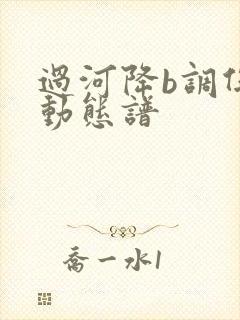 过河降b调伴奏动态谱