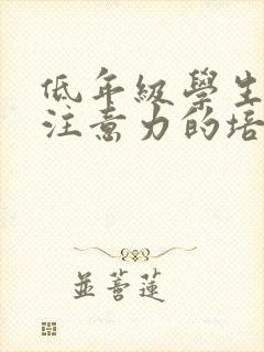 低年级学生课堂注意力的培养