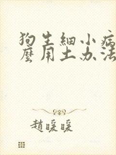 狗生细小病毒怎么用土办法治疗