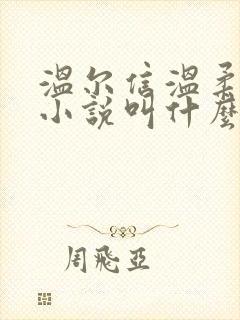 温尔信温柔原著小说叫什么名字