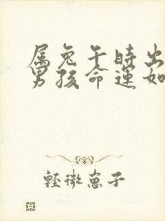 属兔午时出生的男孩命运如何