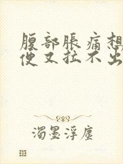 腹部胀痛想拉大便又拉不出来怎么办